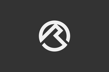 Illustration vector graphic of letter R bold in circle 