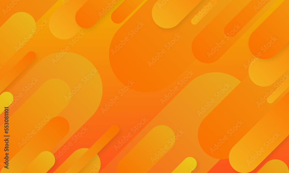 Wall mural radiant orange abstract geometry emanates fluid brilliance and captivating background.cool wallpaper