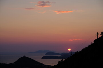 Sunset view from SRD Hill Dubrovnik Croatia