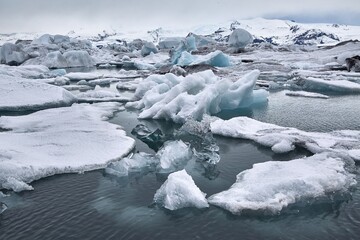 Glacial lake in Iceland