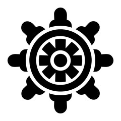 Obraz premium rudder glyph icon