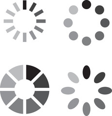 vector loading icon set illustration on white background