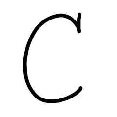 Handwriting Alphabet C © Nokwernder.design