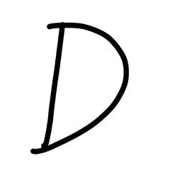 Handwriting Alphabet D © Nokwernder.design