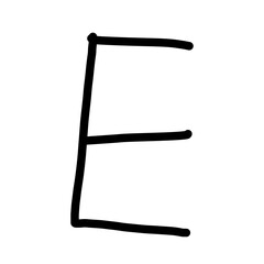 Handwriting Alphabet E © Nokwernder.design