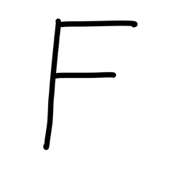 Handwriting Alphabet F