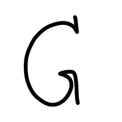 Handwriting Alphabet G © Nokwernder.design