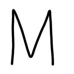 Handwriting Alphabet M © Nokwernder.design