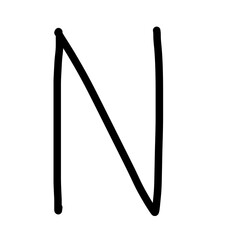 Handwriting Alphabet N © Nokwernder.design