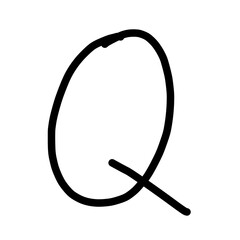 Handwriting Alphabet Q © Nokwernder.design