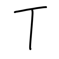 Handwriting Alphabet T © Nokwernder.design