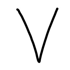 Handwriting Alphabet V © Nokwernder.design