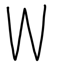 Handwriting Alphabet W © Nokwernder.design