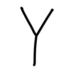 Handwriting Alphabet Y © Nokwernder.design