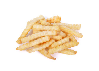 potato fry on white isolated background
