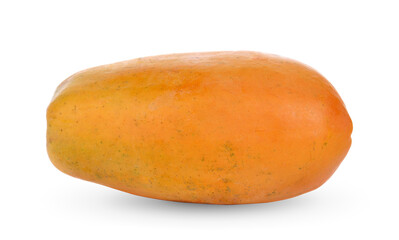 ripe papaya isolated on a white background