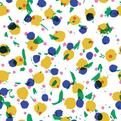 Colorful abstract hand drawn seamless pattern