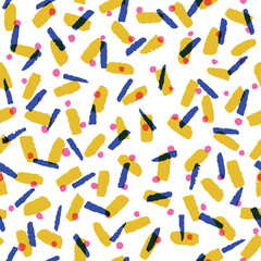 Fototapeta na wymiar Colorful abstract hand drawn seamless pattern