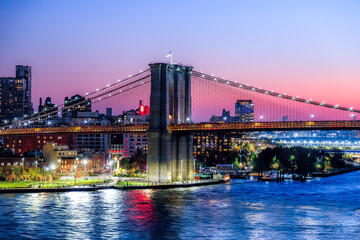  Brooklyn Bridge in New York City, USA