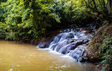 Namtok Ron Khlong Thom, hotspring Waterfall in Krabi, Thailand