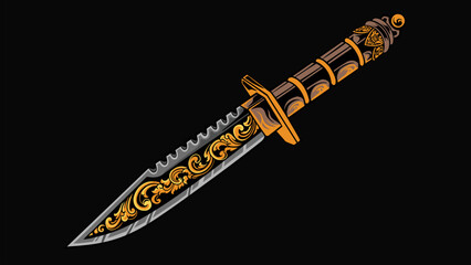 knife bayonet design vector