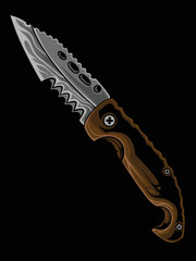 knife bayonet design vector