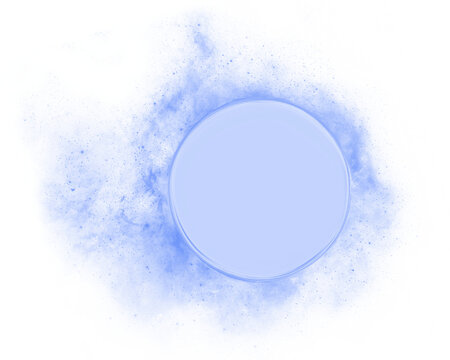 Blue smoke circle frame