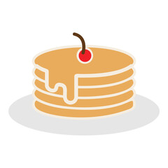 Pancake icon design template vector isolated illustration