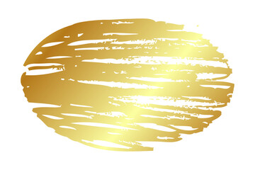 simple hand draw vector sketch gold or golden oval frame scribble