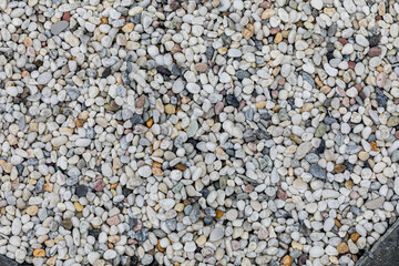 pile of Black and white stones, white rocks for background or texture,