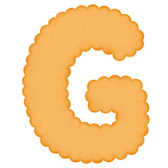 G Biscuit Letter Illustration