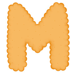 M Biscuit Letter Illustration