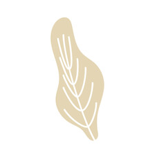 hand drawn shapes and floral leaf design elements. Exotic jungle leaves. Abstract contemporary modern trendy illustrations element icon