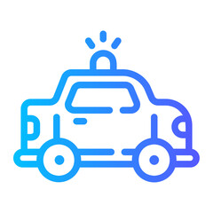 police car gradient icon