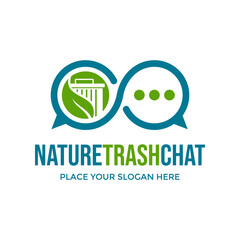 Nature Trash Chat Vector Logo