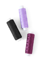 Thread spools isolated on white background