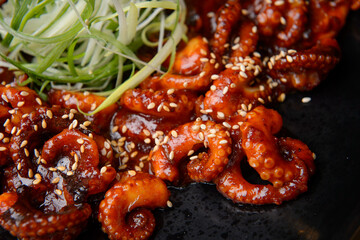 Stir-fried webfoot octopus
