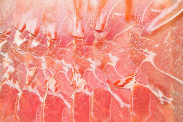 Slices of delicious ham as background, closeup