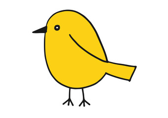 yellow bird with egg