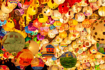 Fototapeta na wymiar China, traditional festivals, Lantern Festival, Taiwan, lanterns, colorful