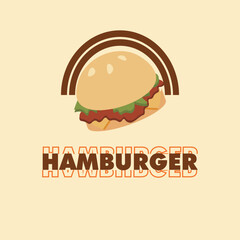 hamburger logo design label element