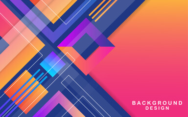 Fototapeta premium Abstract technology colorful square geometric background. Use for banner, website cover, print ads
