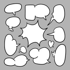 Comic bubbles for design purposes