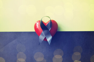 Abstract background with ribbon.Colored ribbon symbol. Symbol of struggle.