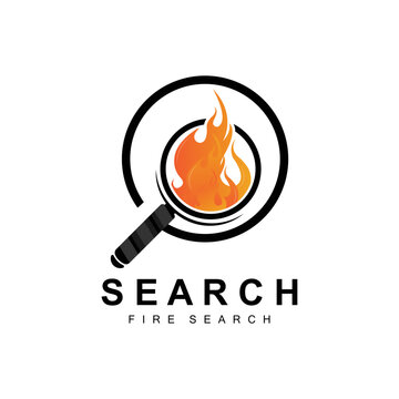 Search Logo Design, Detective Illustration, Home search, Glass Lens, Company Brand Vector