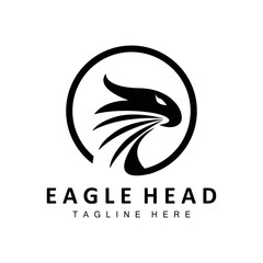Eagle Head Logo Design, Flying Feather Animal Wings Vector, Product Brand Icon Illustration