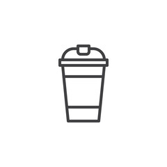 Coffee cup line icon