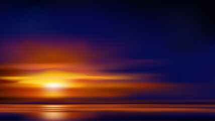 Dramatic blurry sunset sky background