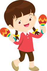 musical kid children playing music instrument