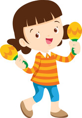 musical kid children playing music instrument